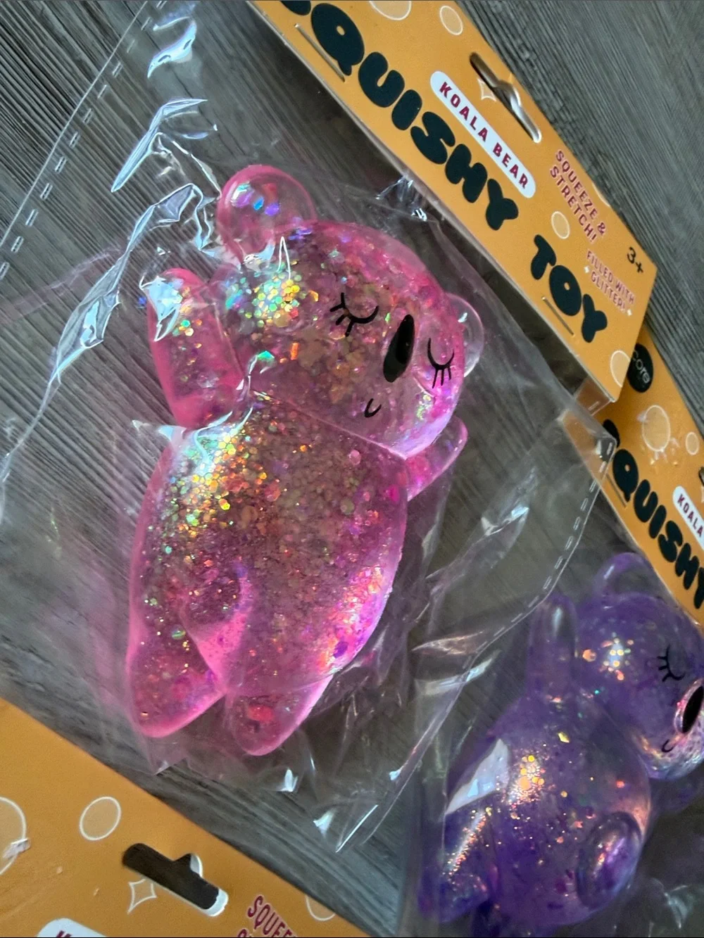 Koala Bear Squishy Toy - Pink, Purple, Orange, Teal set of 4